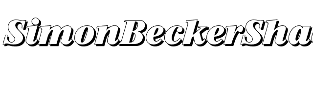 SimonBeckerShadow-Heavy-Italic font preview