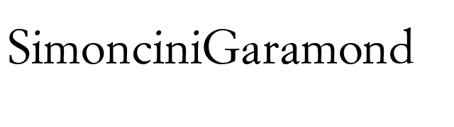 SimonciniGaramond font preview