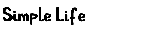 Simple Life font preview