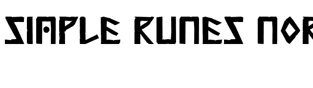 Simple Runes Normal font preview