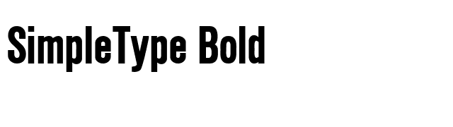 SimpleType Bold font preview