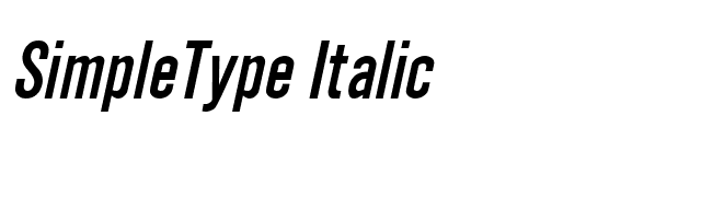 SimpleType Italic font preview