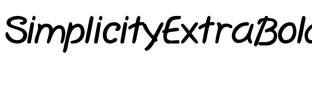 SimplicityExtraBold font preview