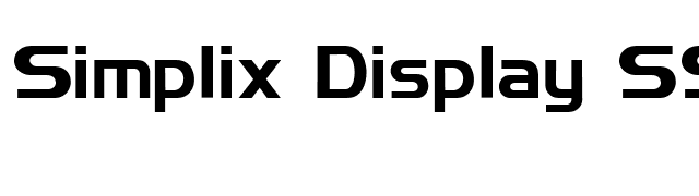 Simplix Display SSi font preview