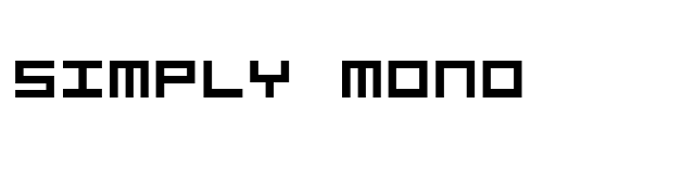 Simply Mono font preview