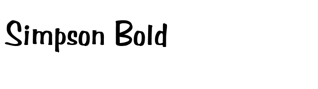 Simpson Bold font preview