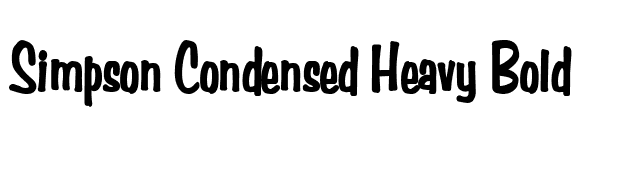 Simpson Condensed Heavy Bold font preview