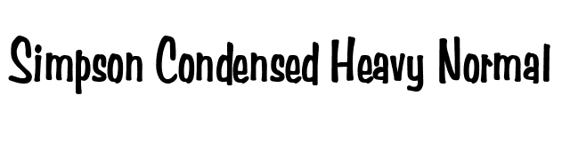 Simpson Condensed Heavy Normal font preview