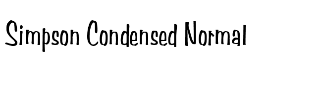 Simpson Condensed Normal font preview