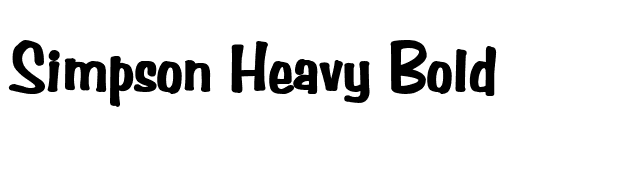 Simpson Heavy Bold font preview