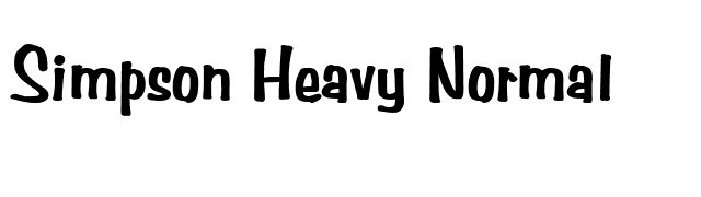 Simpson Heavy Normal font preview