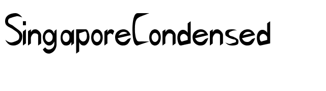 SingaporeCondensed font preview