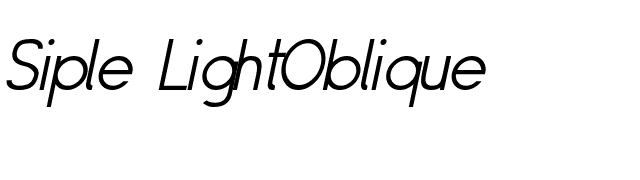 Siple LightOblique font preview