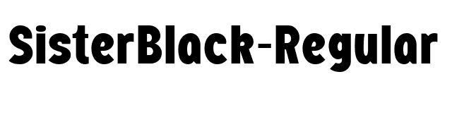 SisterBlack-Regular font preview