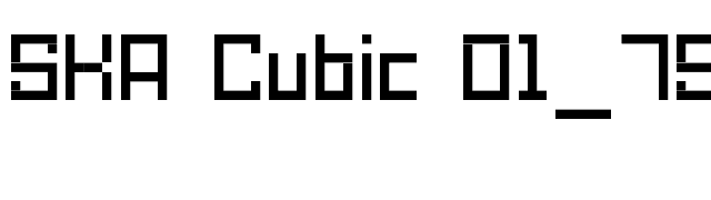 SKA Cubic 01_75 CE font preview