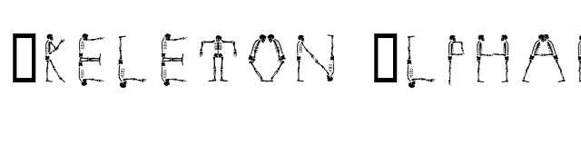 Skeleton Alphabet font preview