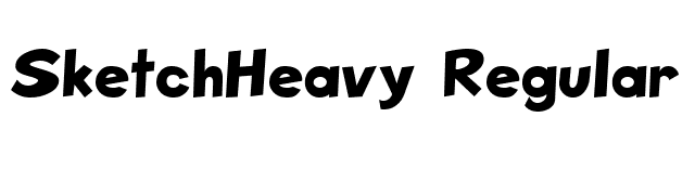 SketchHeavy Regular font preview