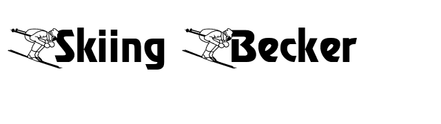 Skiing Becker font preview