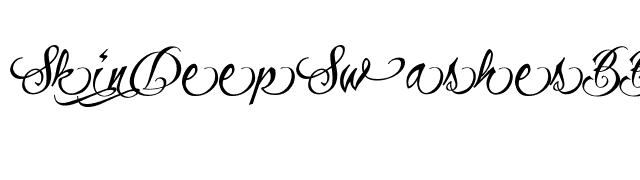 SkinDeepSwashesBB font preview