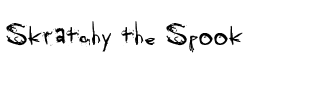 Skratchy the Spook font preview