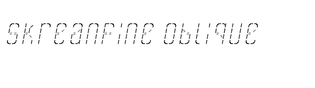 SkreanFine Oblique font preview