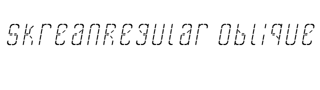 SkreanRegular Oblique font preview