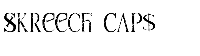 Skreech Caps font preview