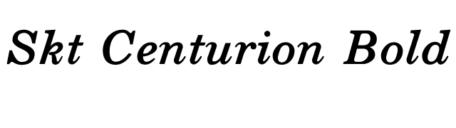 Skt Centurion Bold Italic font preview