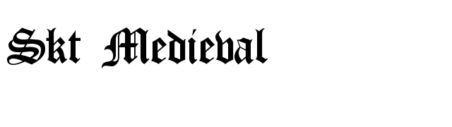 Skt Medieval font preview