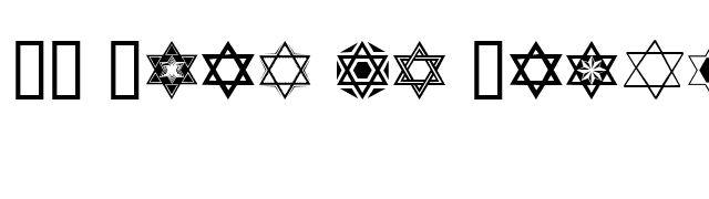 SL Star of David font preview