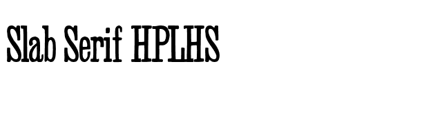 Slab Serif HPLHS font preview