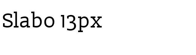 Slabo 13px font preview