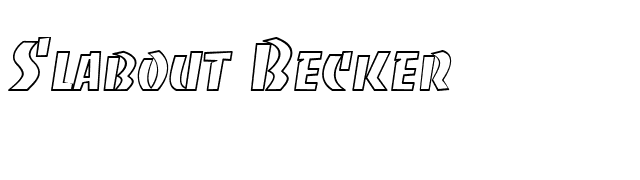 Slabout Becker font preview