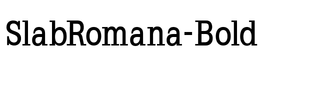 SlabRomana-Bold font preview