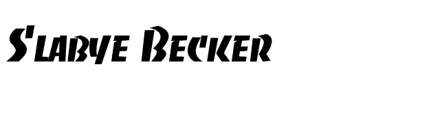 Slabye Becker font preview