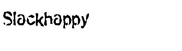 Slackhappy font preview