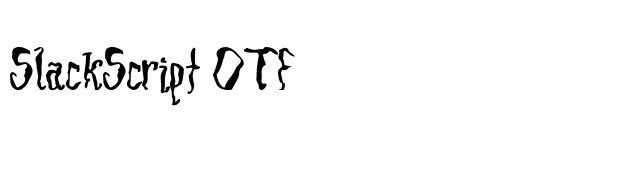 SlackScript OTF font preview