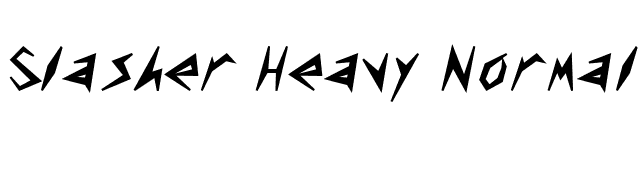 Slasher Heavy Normal font preview