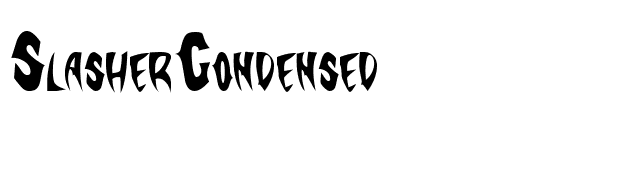 SlasherCondensed font preview