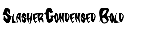 SlasherCondensed Bold font preview