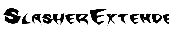 SlasherExtended Bold font preview