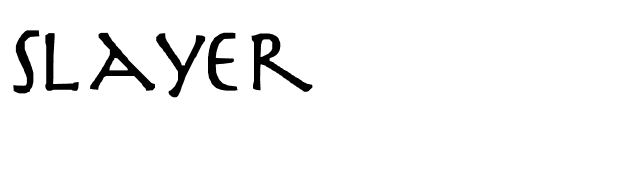 Slayer font preview