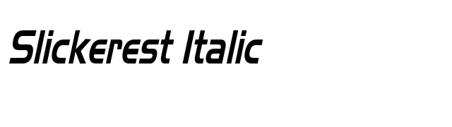 Slickerest Italic font preview