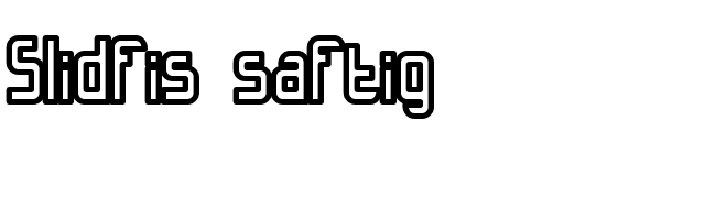 Slidfis saftig font preview