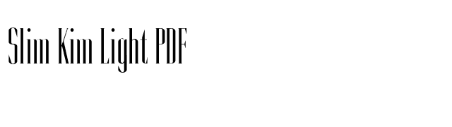 Slim Kim Light PDF font preview