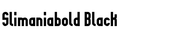 Slimaniabold Black font preview