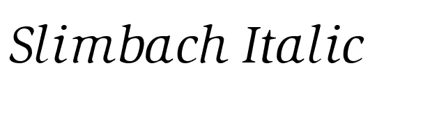 Slimbach Italic font preview