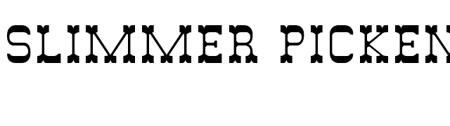 Slimmer Pickens SSi font preview