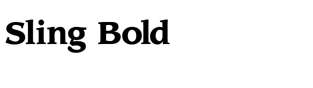 Sling Bold font preview