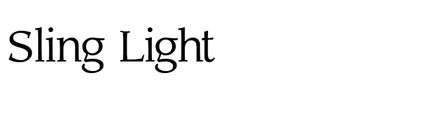 Sling Light font preview